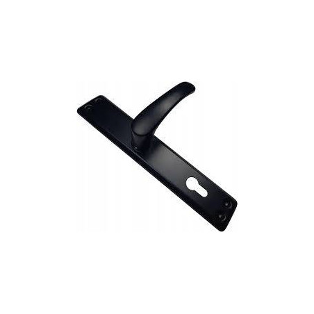 Klamka bramowa 90 klucz czarna